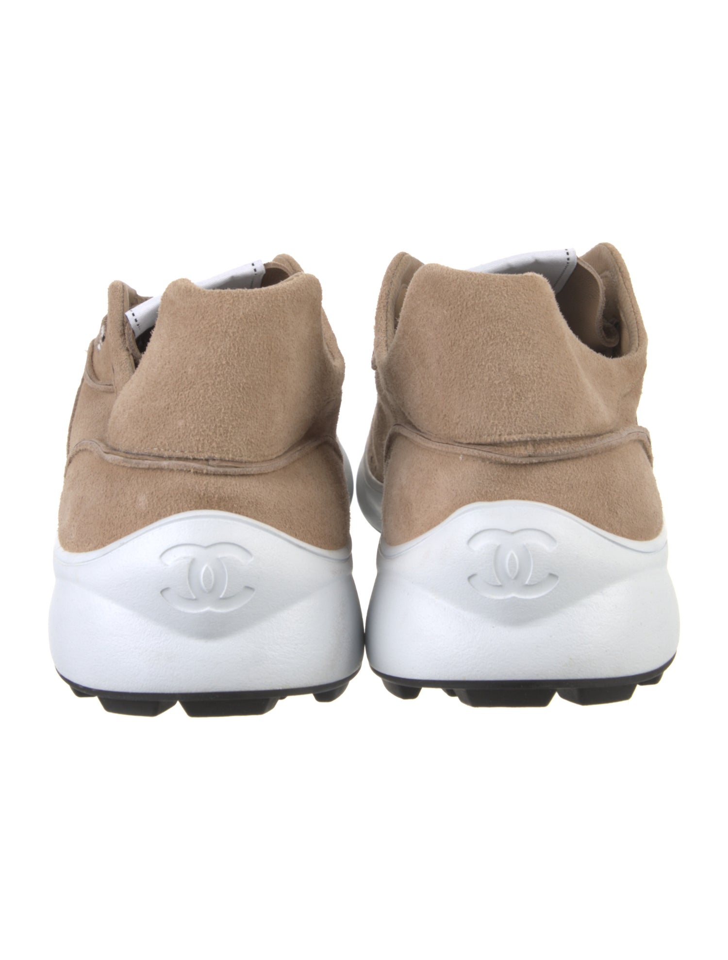 Chanel Interlocking CC Logo Suede Athletic Sneakers